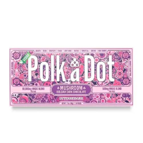 Dark Vegan PolkaDot Magic Mushroom Belgian Chocolate